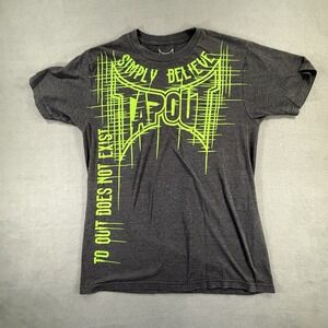 Tapout Shirt Medium Gray MMA Mixed Martial Arts UFC Cage Fighting Believe